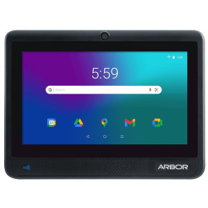 ARBOR IOT-800N-G350 8" Touch Panel PC with MediaTek Genio 350 Quad-Core SoC, LAN, 4 GB memory, multiple I/O